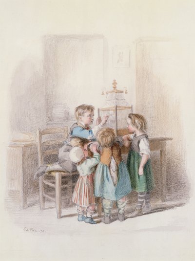 The New Pet, 1870 by Pierre Edouard Frere
